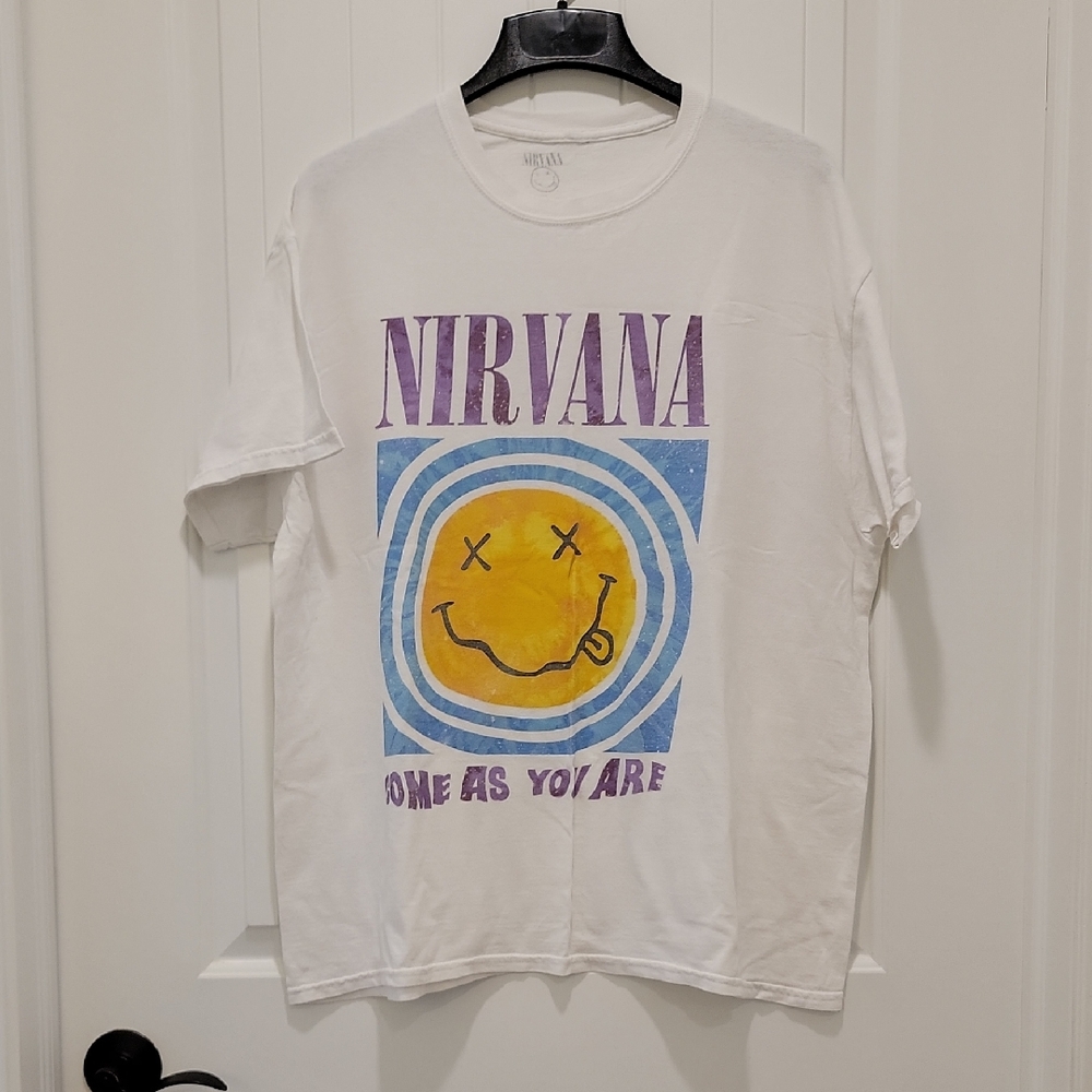 NIRVANA White Graphic Tee Size XL